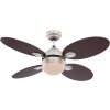 Globo WADE fan chrome, stainless steel, matt nickel, 1-light source