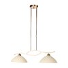 Steinhauer Pendant Light Anthea, wave bar, height-adjustable, 82 cm long, cream glass shades