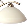Steinhauer Pendant Light Anthea, wave bar, height-adjustable, 82 cm long, cream glass shades