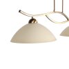 Steinhauer Pendant Light Anthea, wave bar, height-adjustable, 82 cm long, cream glass shades