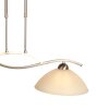 Steinhauer Pendant Light Anthea, wave bar, height-adjustable, 82 cm long, cream glass shades