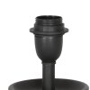 Steinhauer Ornate Table Lamp Lyons with wood pedestal and gold-lined black fabric shade