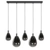 Steinhauer LED pendant light Glimsy, height-adjustable clustered smoke shades, 2700 Kelvin