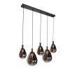 Steinhauer LED pendant light Glimsy, height-adjustable clustered smoke shades, 2700 Kelvin