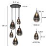 Steinhauer Glimsy modern LED ceiling light, 5-light round ceiling light