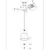 Steinhauer Pendant Light Sparkled Light, round wooden cage, height-adjustable, Length 50 cm