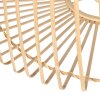 Steinhauer Pendant Light Sparkled Light, round wooden cage, height-adjustable, Length 50 cm