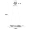 Steinhauer Ringlux 2-Light LED Ring Pendant Light Ø 60 cm 21W 2700K 4200 lm