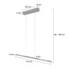 Steinhauer Bande LED 3-light linear kitchen island pendant light, height-adjustable