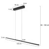 Steinhauer Bande 3-light LED height-adjustable linear pendant light for dining rooms