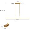 Steinhauer LED Linear Pendant Light Zelena, Memory, adjustable light colour 2200-4000 Kelvin