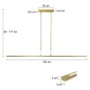 Steinhauer Zelena LED 3-Light Linear Pendant Light for Dining Table, 155 cm
