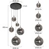 Steinhauer Bollique 5-Light LED Globe Pendant Lamp, 60 cm, Dining Room & Living Room