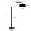 Steinhauer Bloeba modern adjustable floor lamp with switch for living room and bedroom