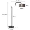 Steinhauer Bloeba Modern Arc Floor Lamp for Living Room, Adjustable with Switch