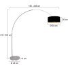 Steinhauer Sparkled Light klassische Bogenstehleuchte, Bogenlampe 240 cm mit Schalter