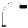 Steinhauer floor lamp Sparkled Light with gold and black cylindrical drum shade, adjustable