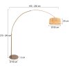 Steinhauer Sparkled Light Arc Floor Lamp, Curved Standing Lamp for Living Room