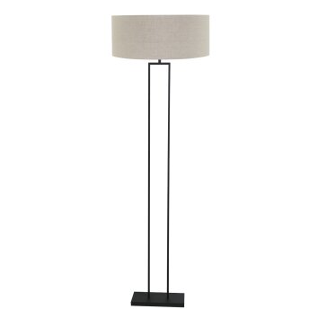 Steinhauer Floor Lamp Stang Classic Angular with Adjustable Frame and Grey Fabric Shade