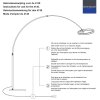 Steinhauer Ringlux LED Modern Arc Floor Lamp with Ring-Shaped Light, 2-Light, Adjustable