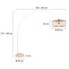 Steinhauer Sparkled Light Modern Adjustable Arc Floor Lamp 240 cm for Dining Room