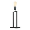 Steinhauer table lamp Stang with angular frame and gold-black fabric shade, dimmable