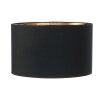 Steinhauer table lamp Stang with angular frame and gold-black fabric shade, dimmable