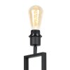 Steinhauer table lamp Stang with angular frame and gold-black fabric shade, dimmable