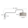 Steinhauer Bloeba Adjustable Swing Arm Wall Lamp for Bedroom and Living Room