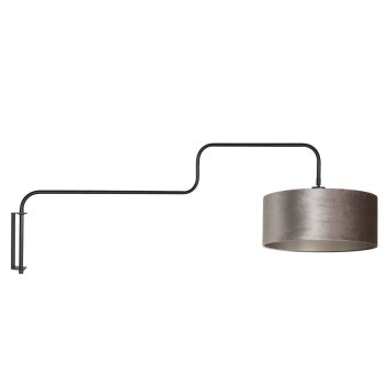 Steinhauer Modern Adjustable Wall Light Bloeba with Angular Arm and Silver Shade