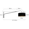 Steinhauer Elegant Classy classic adjustable swing arm wall lamp with switch