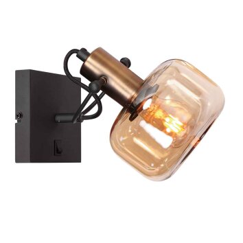 Steinhauer Glaslic adjustable wall lamp, E27 socket for bedroom and living room