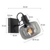 Steinhauer Glaslic modern wall lamp adjustable wall spotlight with swivel arm E27