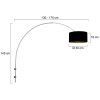 Steinhauer Sparkled Light adjustable arc floor lamp for dining room with switch