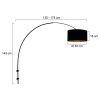 Steinhauer Sparkled Light adjustable arc floor lamp, classic E27, dining room
