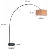 Steinhauer Curve arched floor lamp 210 cm, adjustable, modern, round shade, E27