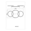 Globo Fletcher LED Triple Ring Ceiling Light 4700 Lumen 3000 Kelvin 40 Watt