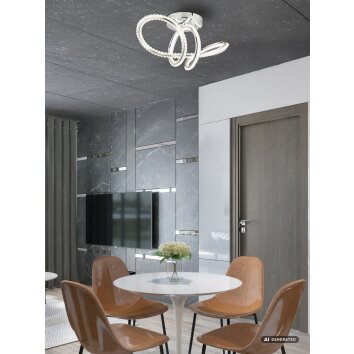 Globo Evangeline LED Ring Ceiling Light with Remote Control 2700-6000K 5000lm 40W