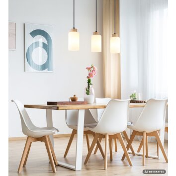 Globo Rowena 3-light dining table pendant light for kitchen and dining room, 60 cm, E27, 60 W