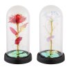 Globo Rosalina LED decorative light rose in glass dome, 20-light, 2900 K