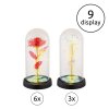 Globo Rosalina LED decorative light rose in glass dome, 20-light, 2900 K
