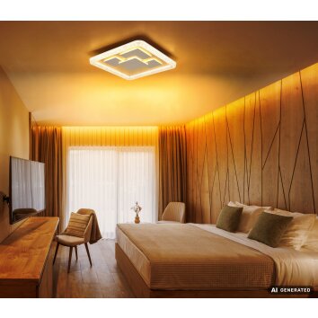Globo Loraine LED modern square ceiling light 40 W 4300 lm 3000 K