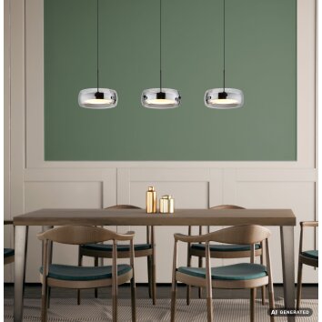 Globo Livion LED Height-Adjustable Dining Table Pendant Light 3000K 3000lm 30W