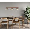 NOWA Romy 3-Light Dining Table Pendant Light, E27, 114 cm, with dome shades