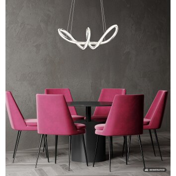 Globo Evangeline LED Ring Pendant Light for Dining Room, 60 cm, 45 W, 5600 lm, 2700-6000 K