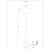 Nowa Merlin mushroom shaped floor lamp with cord switch, 150 cm tall, modern, E27, 60W