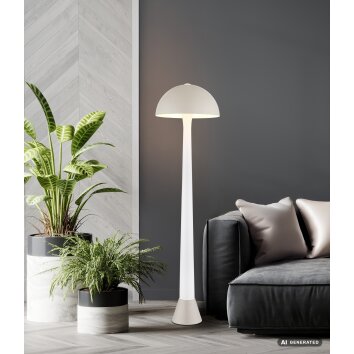 Nowa Merlin mushroom shaped floor lamp with cord switch, 150 cm tall, modern, E27, 60W