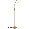Globo Silvio LED floor lamp, twin-head couch reading lamp, 173 cm, 1400 lm, modern