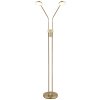 Globo Silvio LED floor lamp, twin-head couch reading lamp, 173 cm, 1400 lm, modern