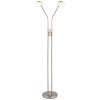 Globo Silvio LED Floor Standing Lamp, dual-head Reading Lamp, 1400 lm, 2700-4000 K